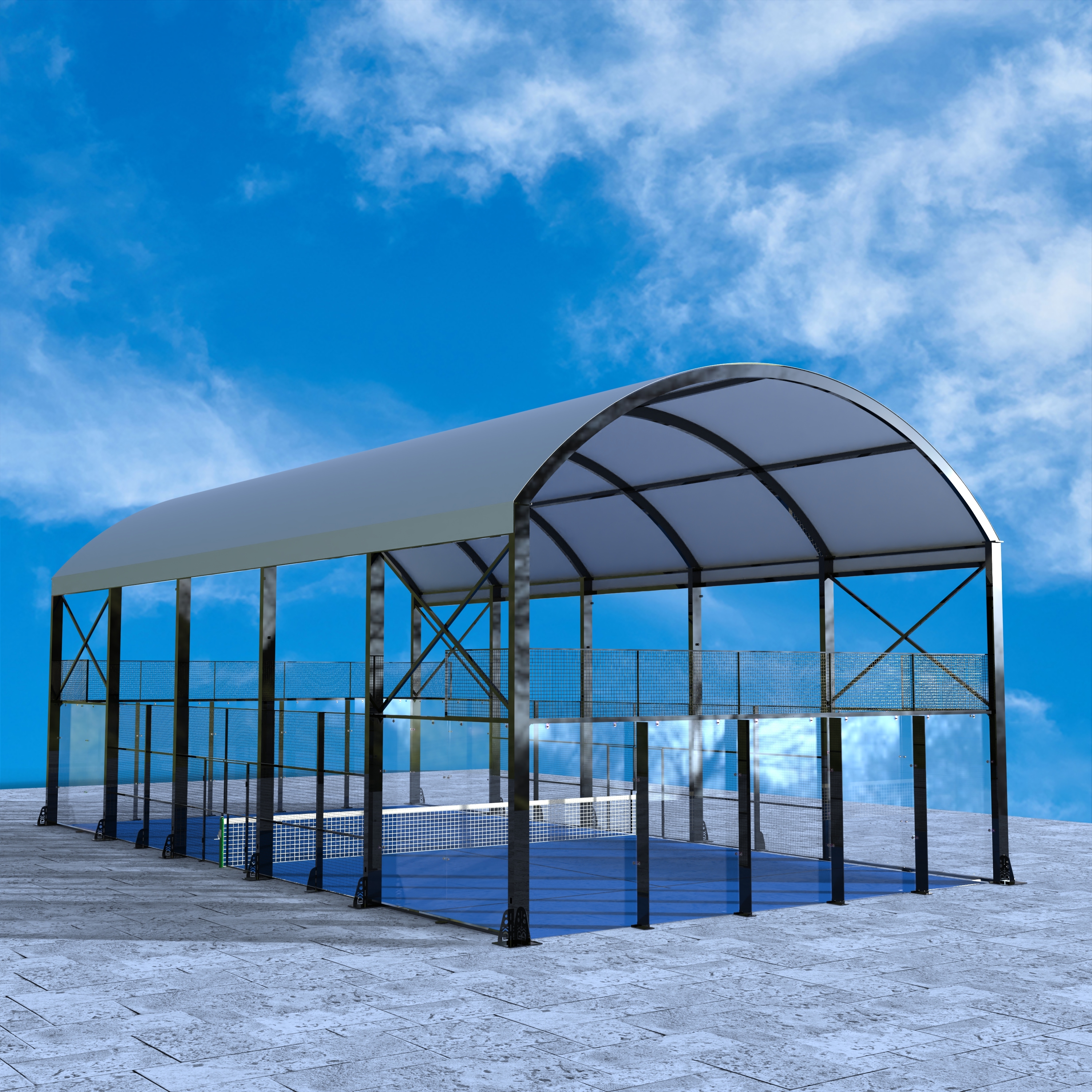 All-Weather Padel Court with Roof | Steel Structure | Custom Sizes