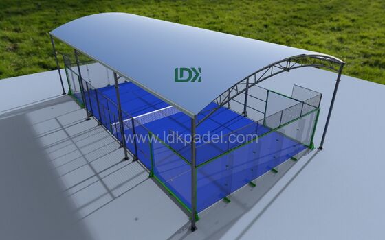 Kalite Padel Kortu için Geri Çekilebilir Çatı Sistemi Motorlu Kapak Her Hava Koşuluna Uygun Spor Tesisi Çözümü fabrika