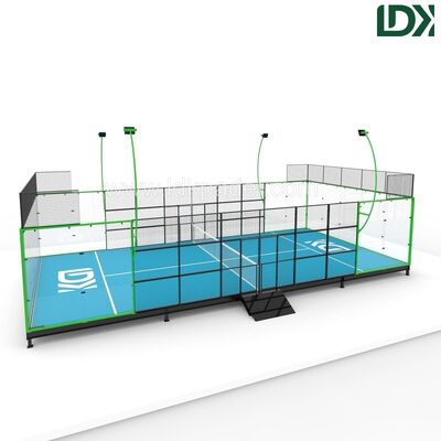 Qualität Tragbarer Padel-Platz Panorama Modul-Padel-Platz Außen Einfache Installation Fabrik